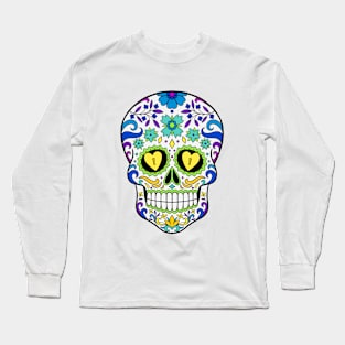 Sugar Skull Art, dia de los muertos Long Sleeve T-Shirt